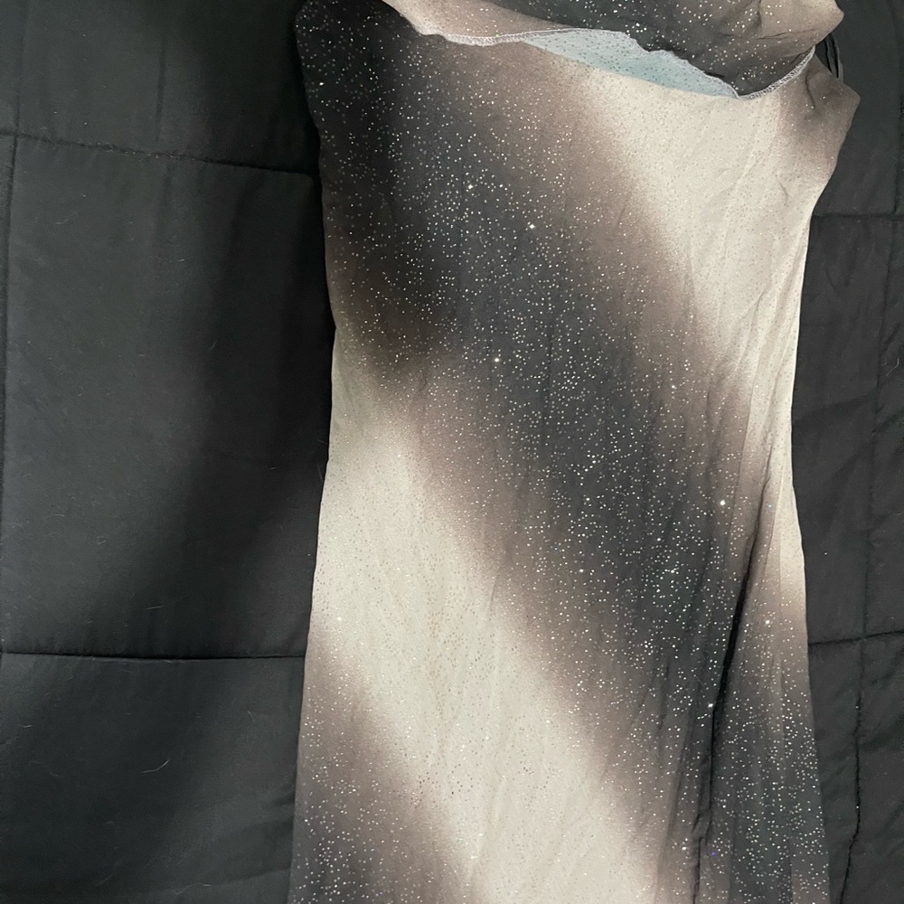 Elegant Black and Gray Gradient Dress